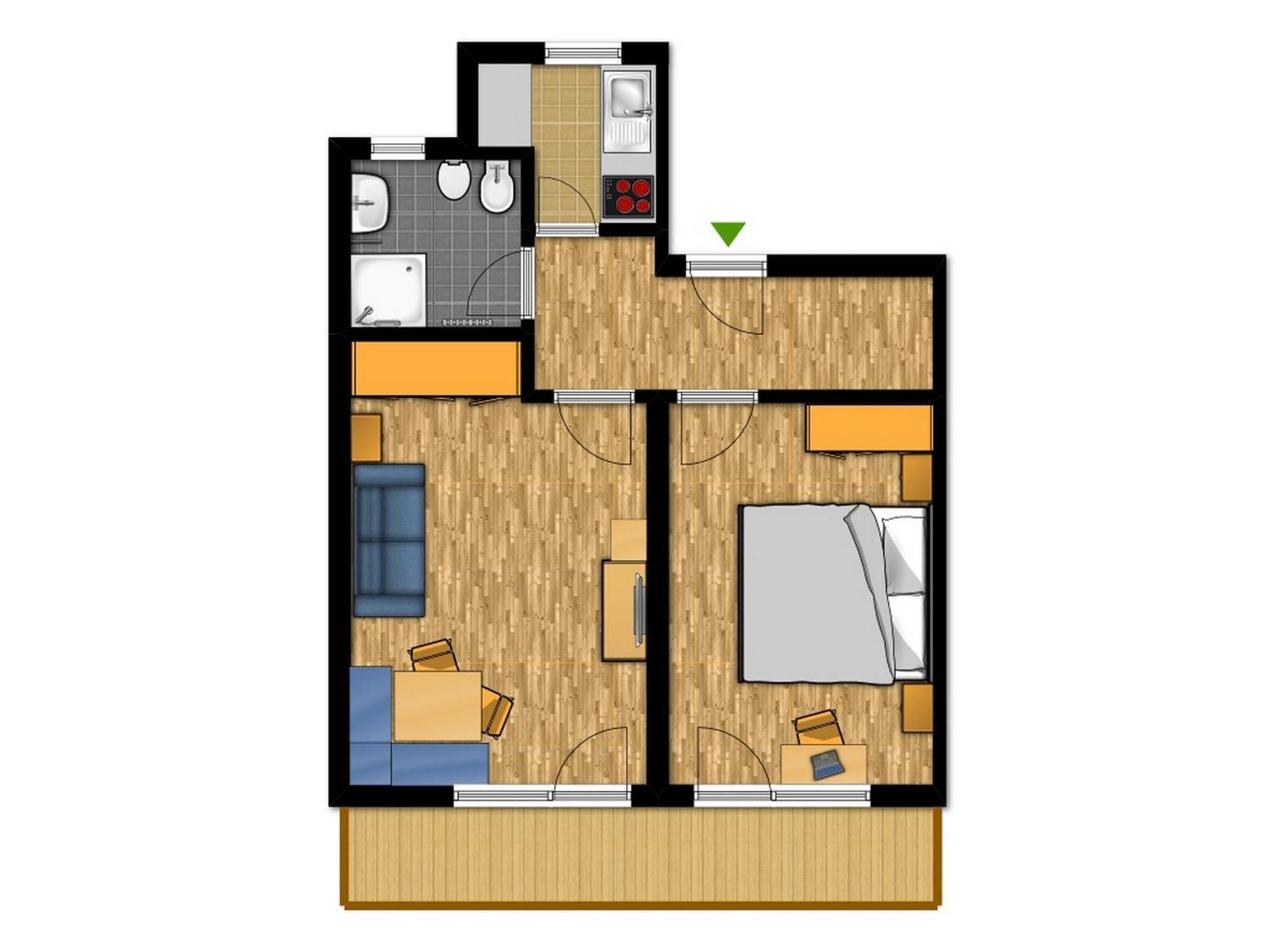لا فيلا Apartments Lasteis الغرفة الصورة